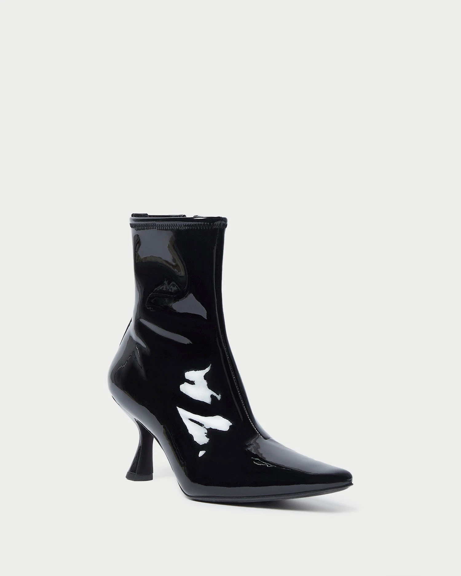 Loeffler Randall Thandy Black Leather Curved Bootie 3 Loeffler Randall Thandy Black Leather Curved Bootie
