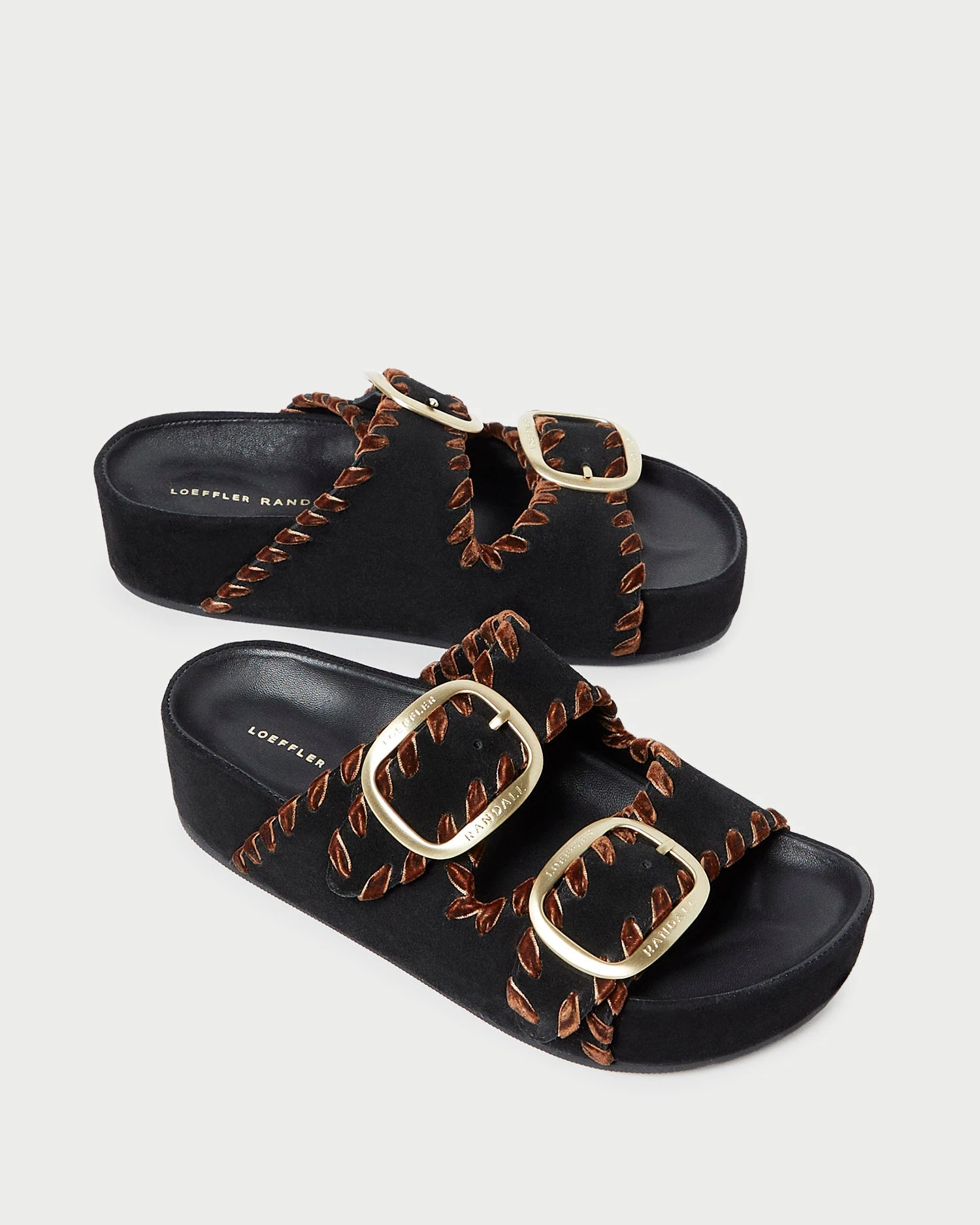 Loeffler Randall Theo Black/Sienna Footbed Sandal 6 Loeffler Randall Theo Black/Sienna Footbed Sandal - Image 4