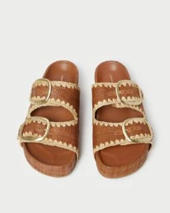 Loeffler Randall Theo Brown/Natural Footbed Sandal -Loeffler Randall THEO R CUONA 3