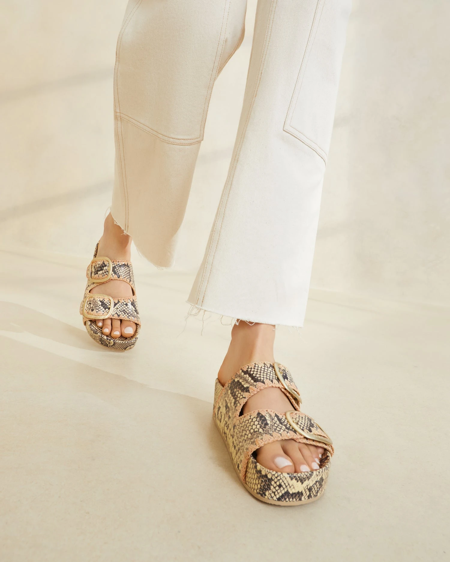 Loeffler Randall Theo Bone/Pink Footbed Sandal 7 Loeffler Randall Theo Bone/Pink Footbed Sandal - Image 5