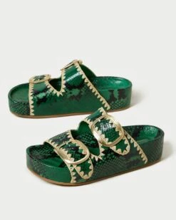 Loeffler Randall Theo Green/Natural Footbed Sandal -Loeffler Randall THEO RL GRENL 4