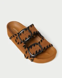Loeffler Randall Theo Cacao/Black Footbed Sandal 9 Loeffler Randall Theo Cacao/Black Footbed Sandal -Loeffler Randall THEO SSVL CABLK 3