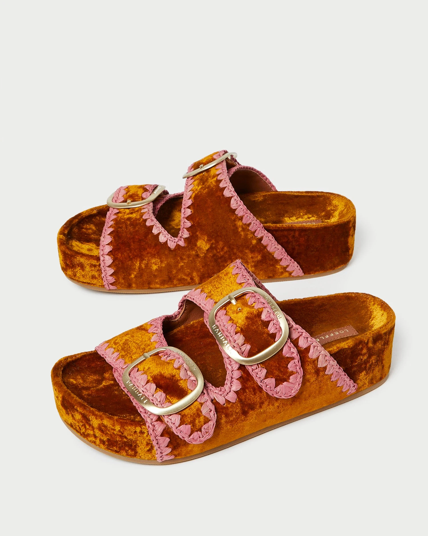 Loeffler Randall Theo Ochre/Blush Footbed Sandal 6 Loeffler Randall Theo Ochre/Blush Footbed Sandal - Image 4