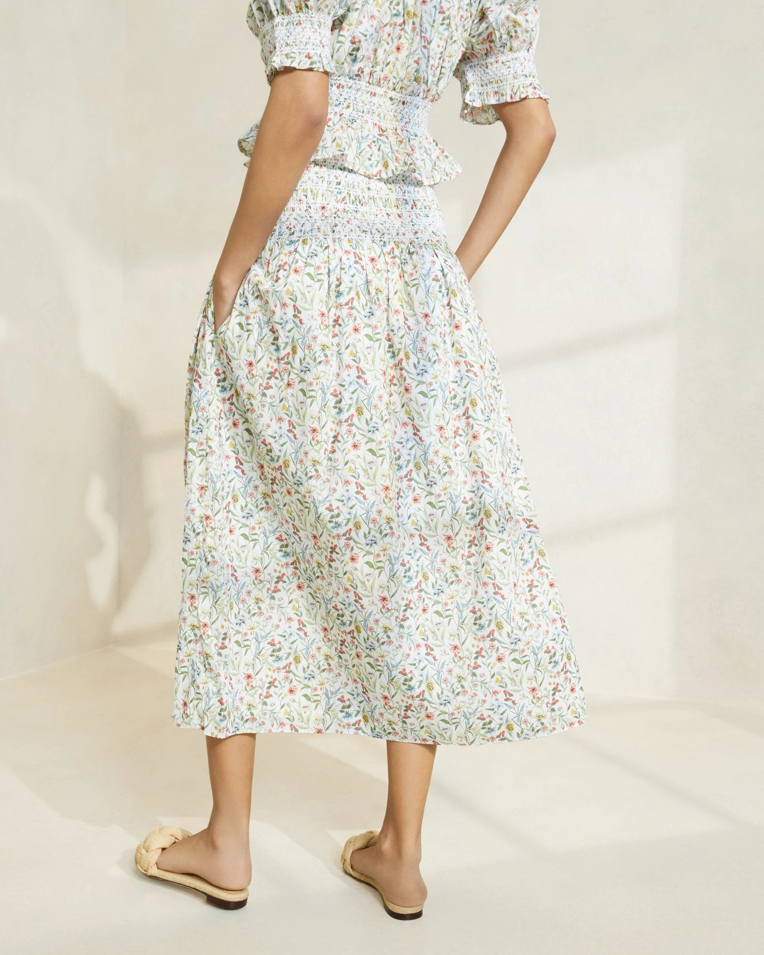 Loeffler Randall Theodora Floral Cinched-Waist Midi Skirt 5 Loeffler Randall Theodora Floral Cinched-Waist Midi Skirt - Image 3