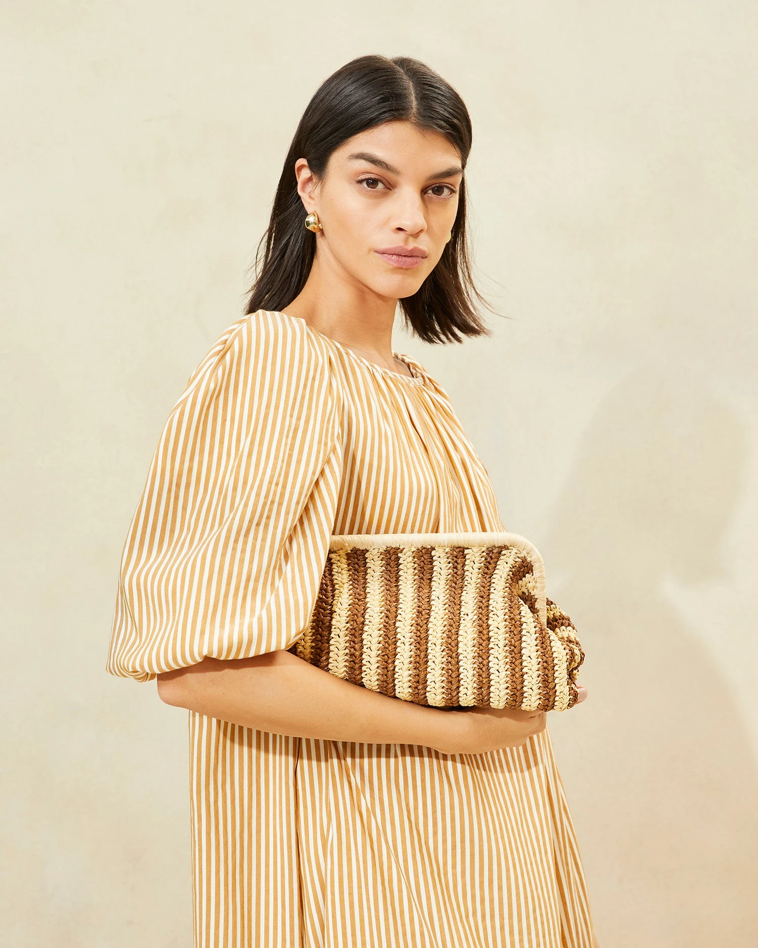 Loeffler Randall Trudie Natural/Brown Frame Clutch 3 Loeffler Randall Trudie Natural/Brown Frame Clutch