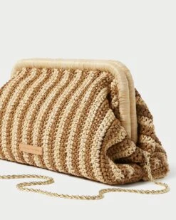 Loeffler Randall Trudie Natural/Brown Frame Clutch 9 Loeffler Randall Trudie Natural/Brown Frame Clutch -Loeffler Randall TRUDIE CR NATBN 2