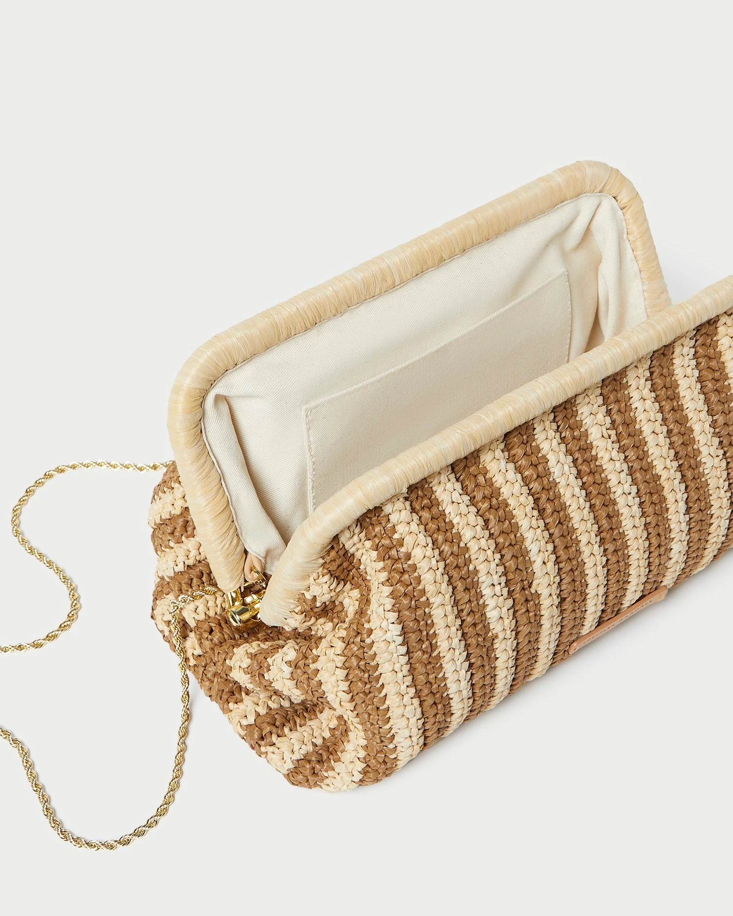 Loeffler Randall Trudie Natural/Brown Frame Clutch 6 Loeffler Randall Trudie Natural/Brown Frame Clutch - Image 4