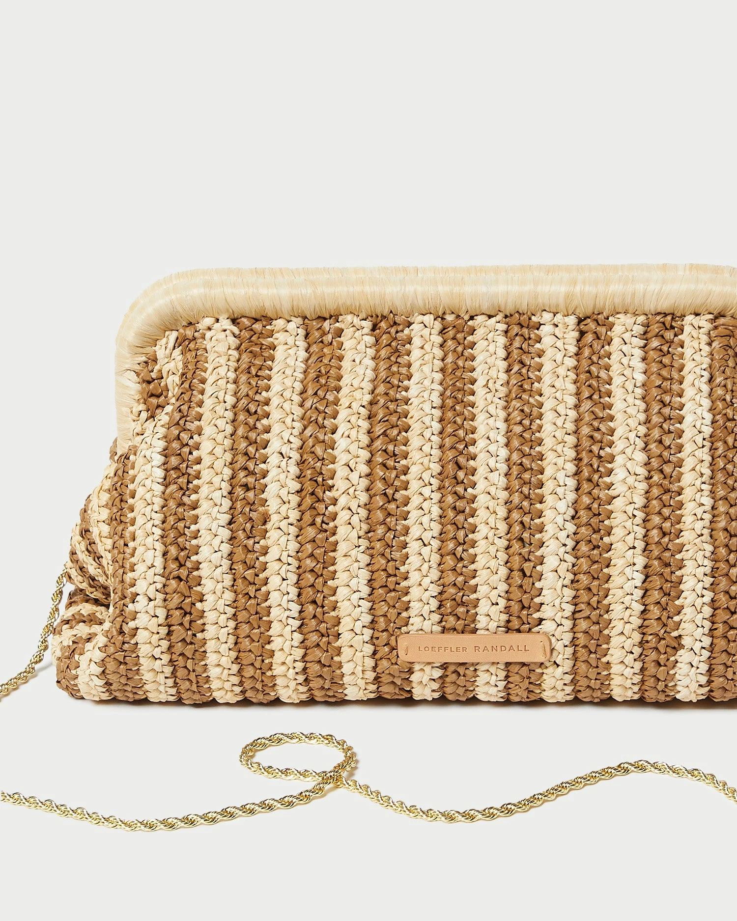 Loeffler Randall Trudie Natural/Brown Frame Clutch 7 Loeffler Randall Trudie Natural/Brown Frame Clutch - Image 5