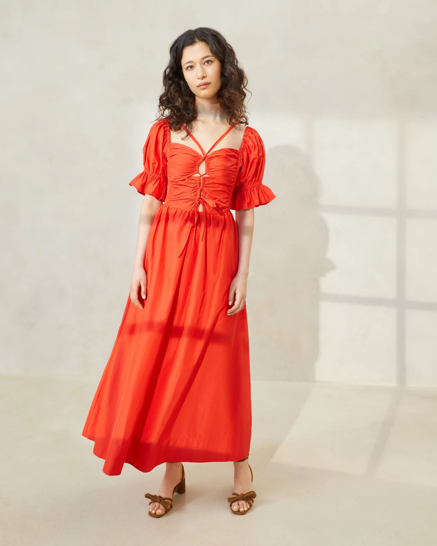 Loeffler Randall Yael Poppy Gathered Bodice Dress 3 Loeffler Randall Yael Poppy Gathered Bodice Dress