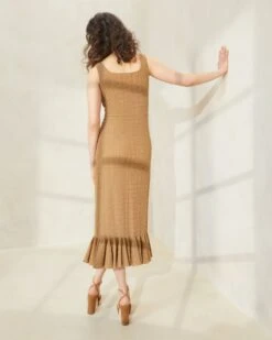 Loeffler Randall Yessica Brown Ruffle-Hem Tank Dress -Loeffler Randall YESSICA BROWN 1943