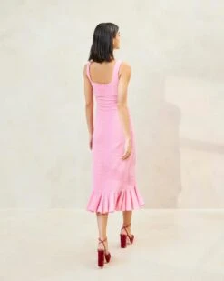 Loeffler Randall Yessica Pink Ruffle-Hem Tank Dress -Loeffler Randall YESSICA VILI PINK 098copy d3cdaf7b 1600 45c6 a8c2 aac23e28f03a