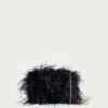 Loeffler Randall Zahara Black Mini Feather Pouch 1 Loeffler Randall Zahara Black Mini Feather Pouch -Loeffler Randall ZAHARA FE BLACK 1
