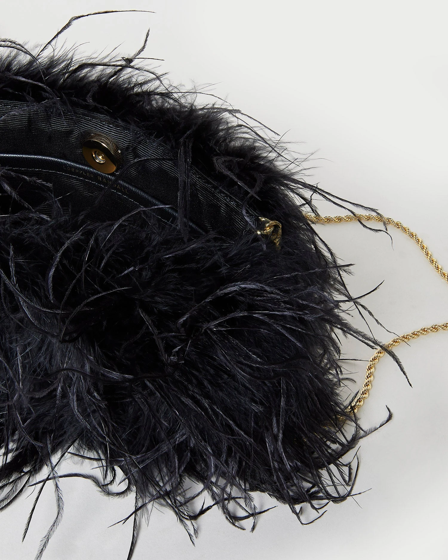 Loeffler Randall Zahara Black Mini Feather Pouch 6 Loeffler Randall Zahara Black Mini Feather Pouch - Image 4