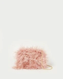 Loeffler Randall Zahara Blush Mini Feather Pouch
