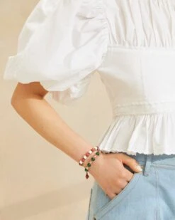 Loeffler Randall Zena Multi Beaded Bracelet Set 7 Loeffler Randall Zena Multi Beaded Bracelet Set -Loeffler Randall ZENA BD PINMU 0011