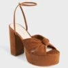 Loeffler Randall Cacao Suede Roz Platform Heels